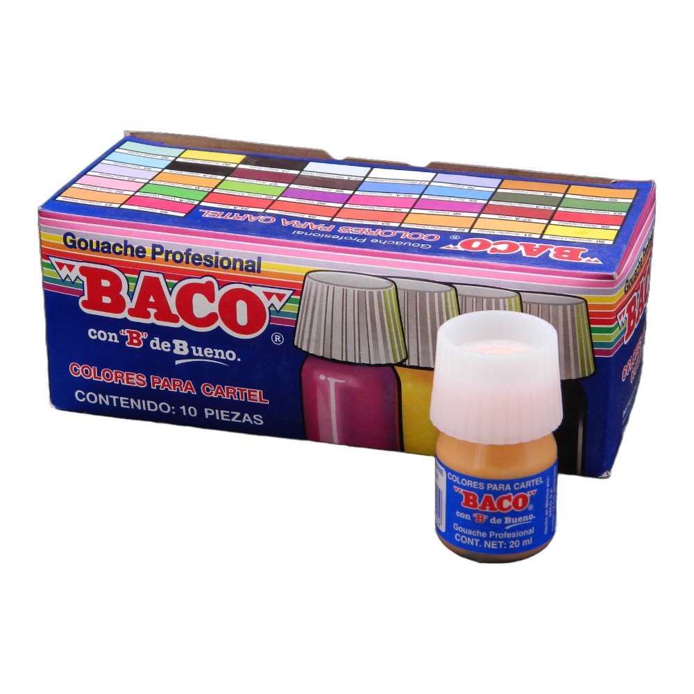 Pintura Cartel 67-B Rojo Carne Imitacion 25 ml C/ 10 pzs Baco