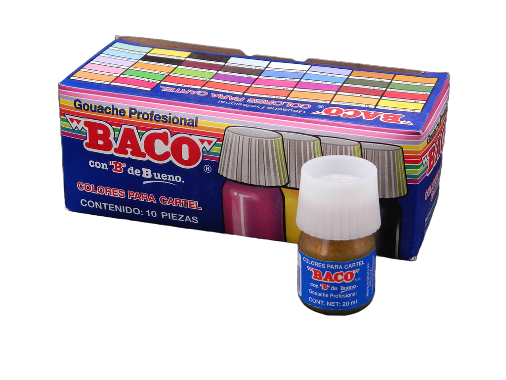 Pintura Cartel 68 Oro Rico 20 ml C/ 10 pzs Baco