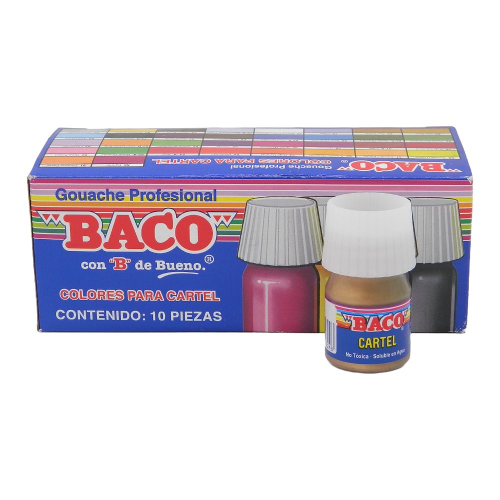 Pintura Cartel 69 Oro Palido 25 ml C/ 10 pzs Baco