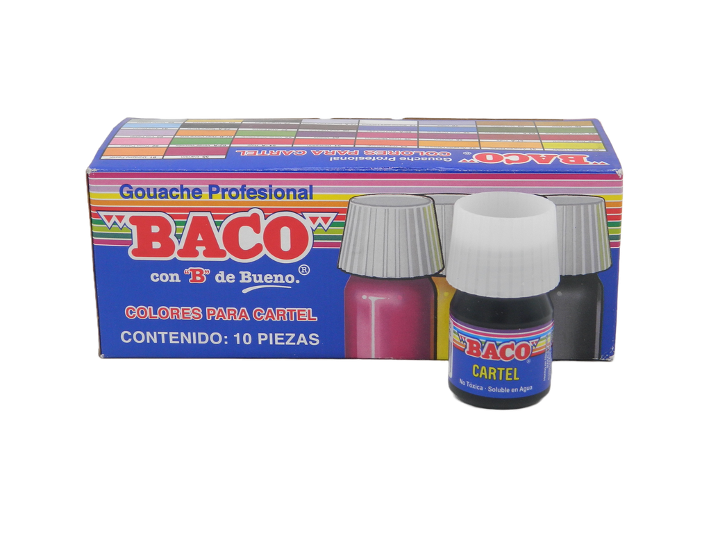 Pintura Cartel 73-A Negro Marfil 20 ml C/ 10 pzs Baco