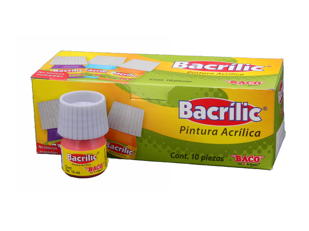 Pintura Acrilica 359 Rosa 15 ml C/ 10 pzs Baco