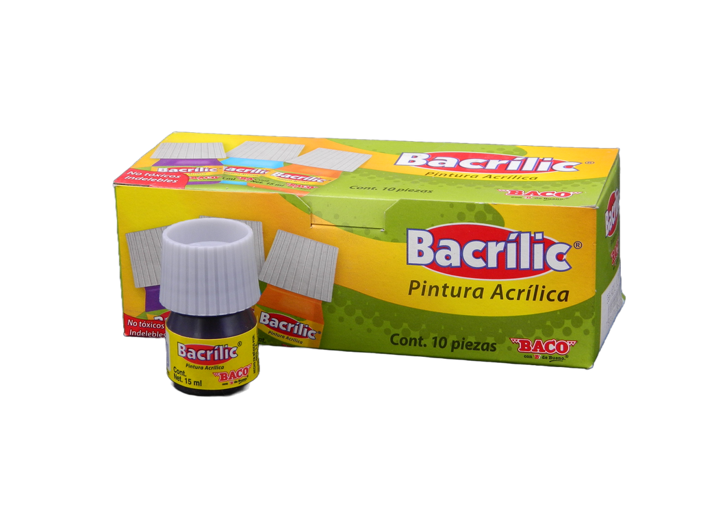 Pintura Acrilica 360 Violeta 15 ml C/ 10 pzs Baco
