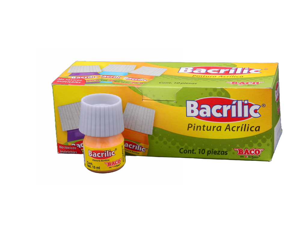 Pintura Acrilica 381 Durazno Pastel 15 ml C/ 10 pzs Baco