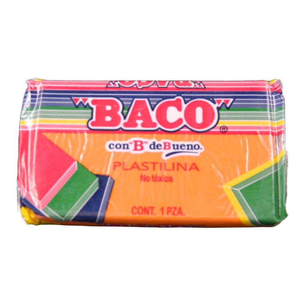 Plastilina 180 grs 52 Naranja C/ 5 pzs Baco
