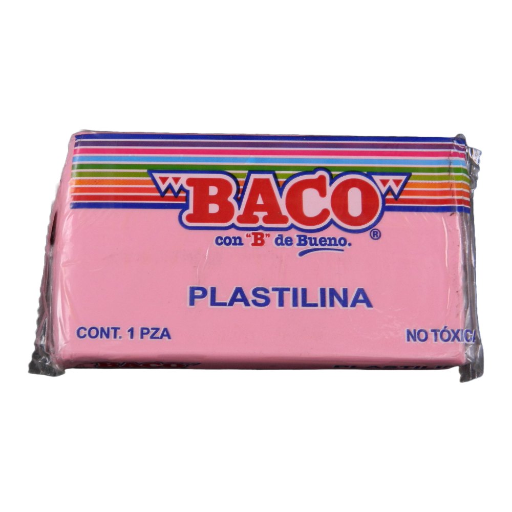 Plastilina 180 grs 53 Rosa C/ 5 pzs Baco