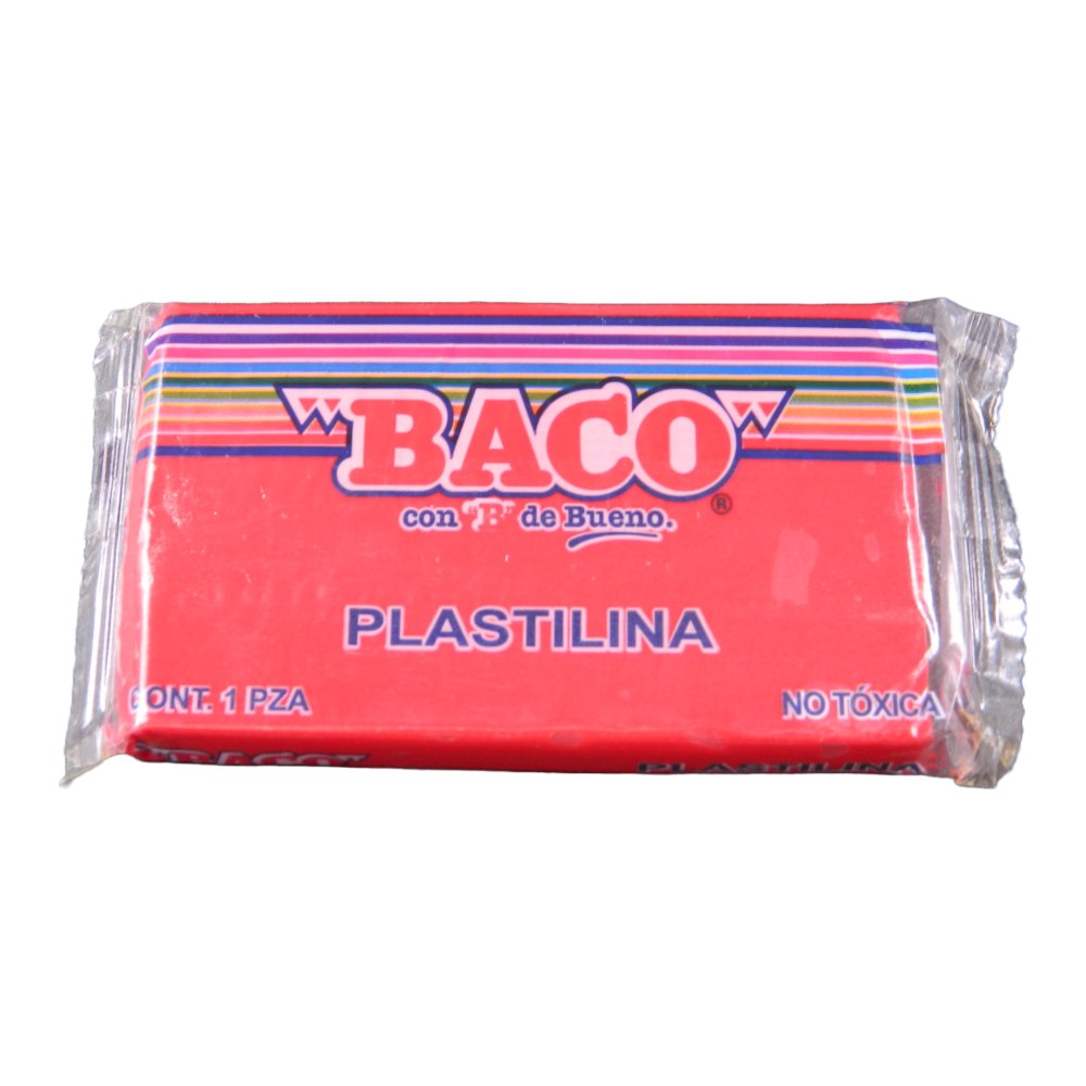Plastilina 180 grs 54 Rojo C/ 5 pzs Baco