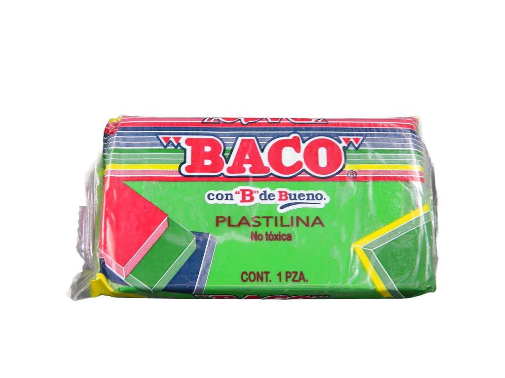 Plastilina 180 grs 55 Verde Claro C/ 5 pzs Baco