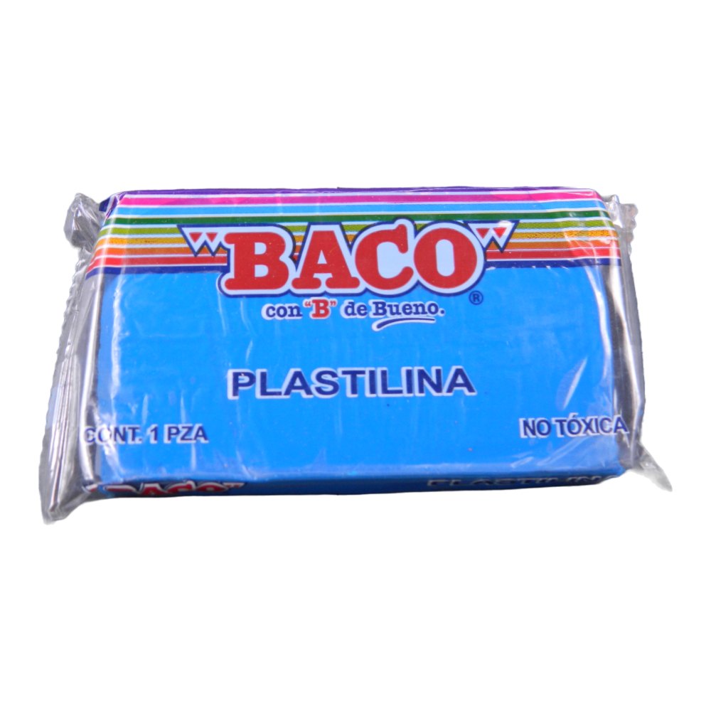 Plastilina 180 grs 56 Azul Obscuro C/ 5 pzs Baco