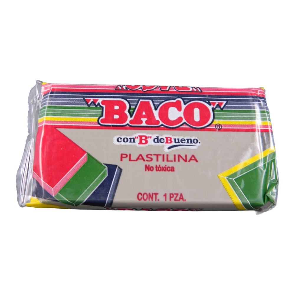 Plastilina 180 grs 59 Gris C/ 5 pzs Baco