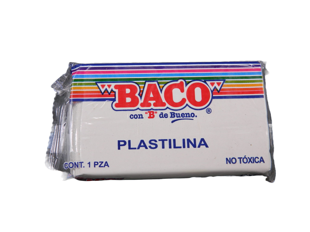Plastilina 180 grs 60 Blanco C/ 5 pzs Baco