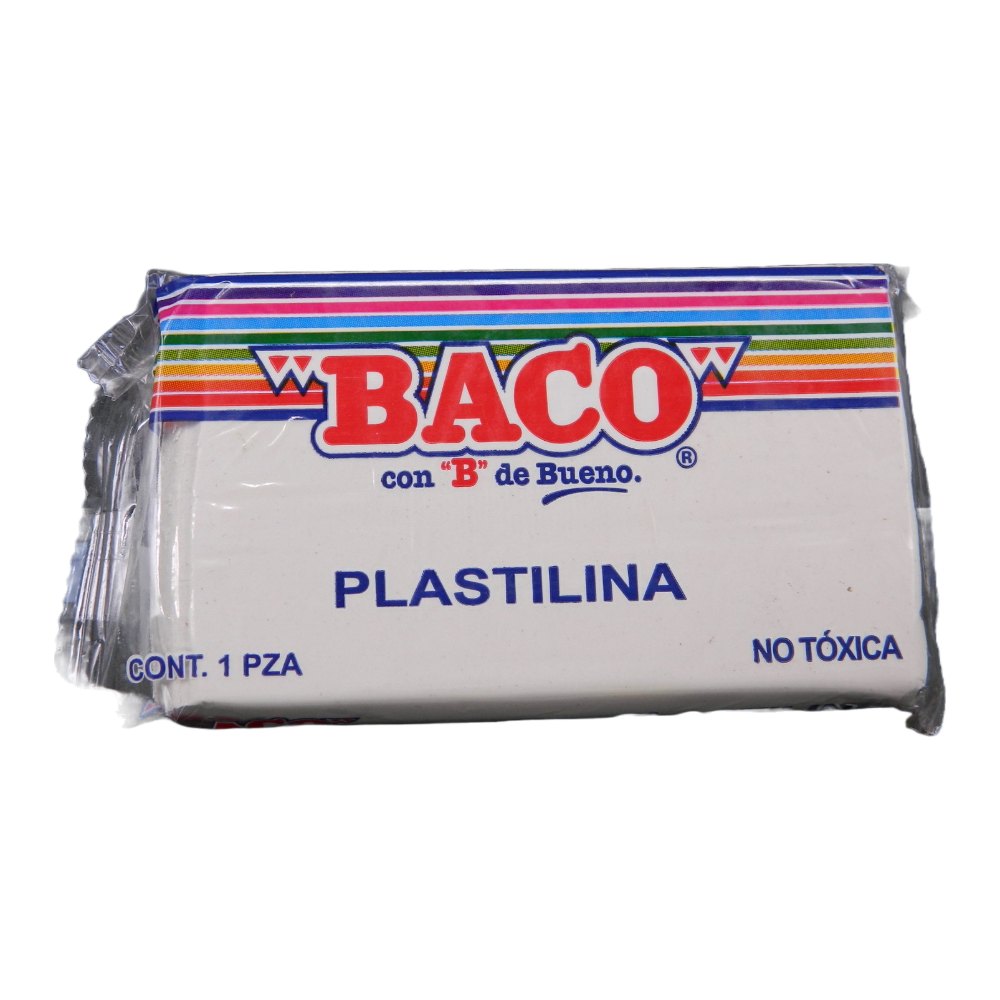 Plastilina 180 grs 60 Blanco C/ 5 pzs Baco