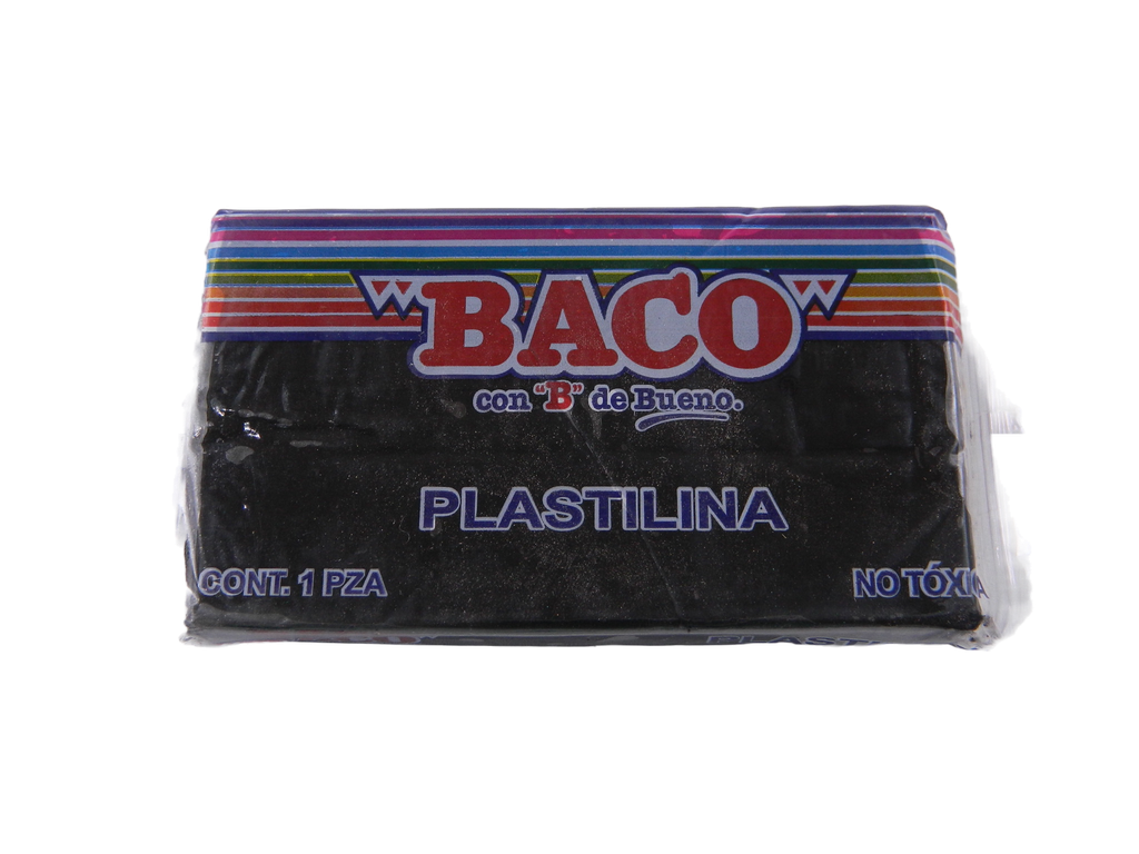 Plastilina 180 grs 61 Negro C/ 5 pzs Baco