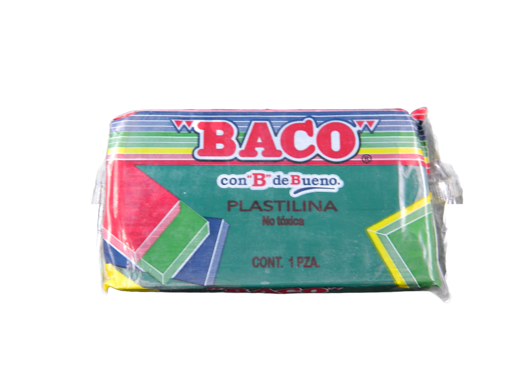 Plastilina 180 grs 62 Verde Obscuro C/ 5 pzs Baco