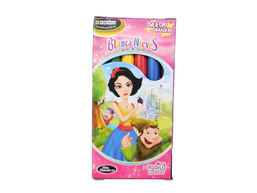 Colores Cortos Blanca Nieves C/ 6 pzs Dixon