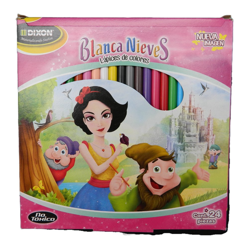 Colores Largos Blanca Nieves C/ 24 pzs Dixon