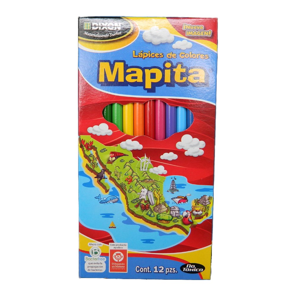 Colores Largos Mapita C/ 12 pzs Dixon