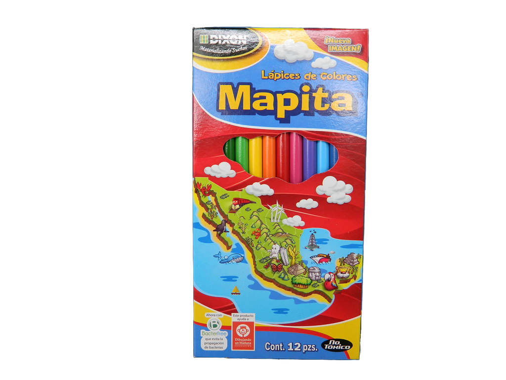 Colores Largos Mapita C/ 12 pzs Dixon
