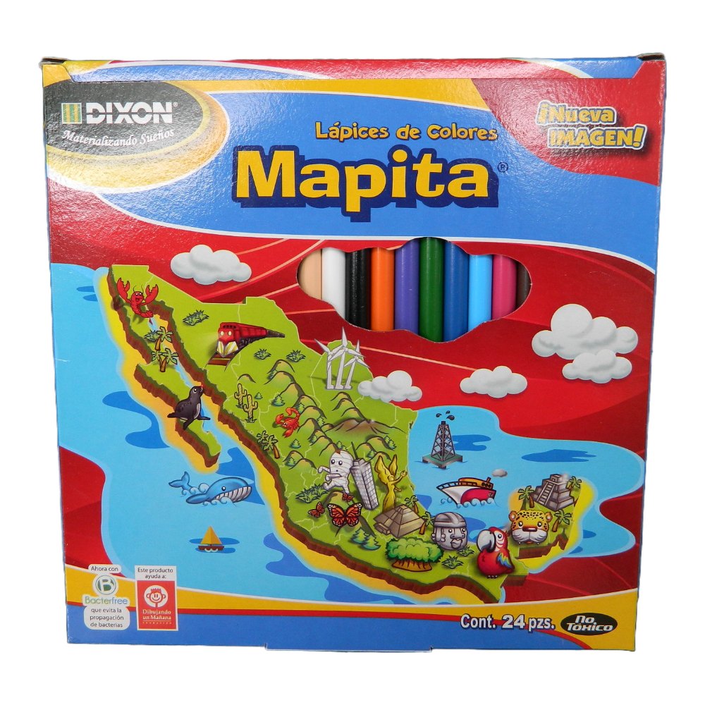 Colores Largos Mapita C/ 24 pzs Dixon