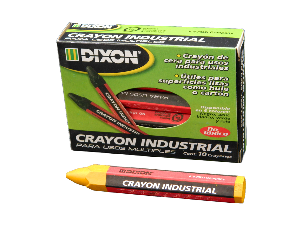 Crayon Industrial Amarillo C/ 10 pzs Dixon