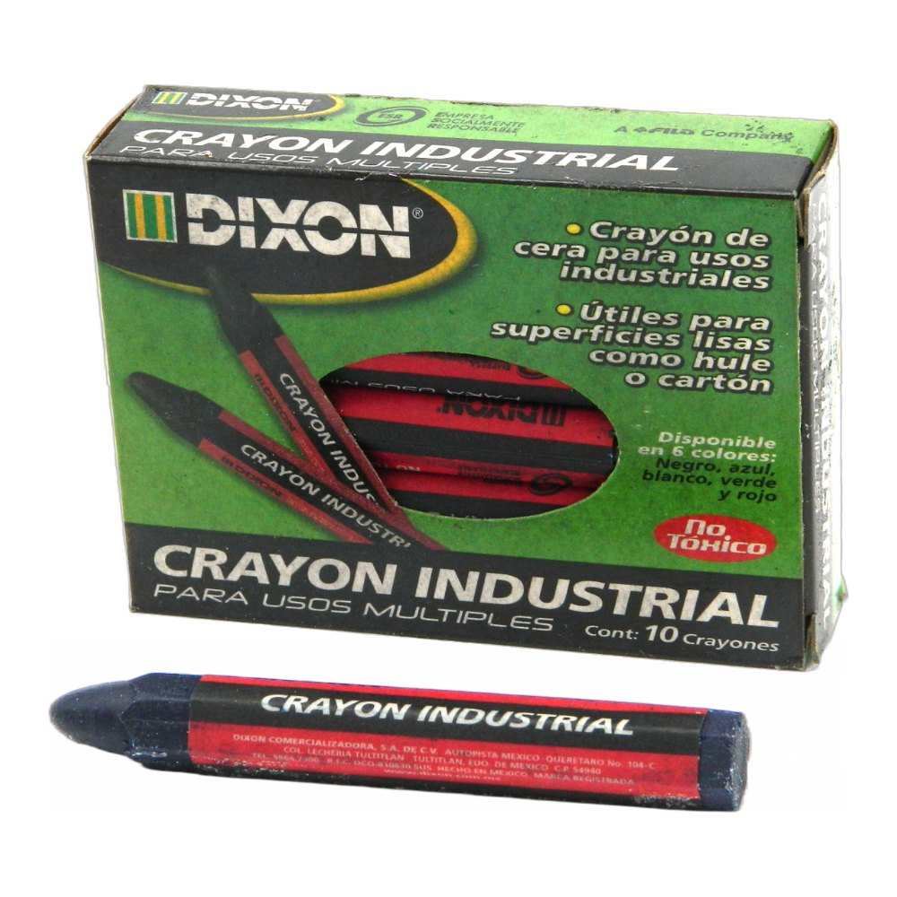 Crayon Industrial Azul C/ 10 pzs Dixon