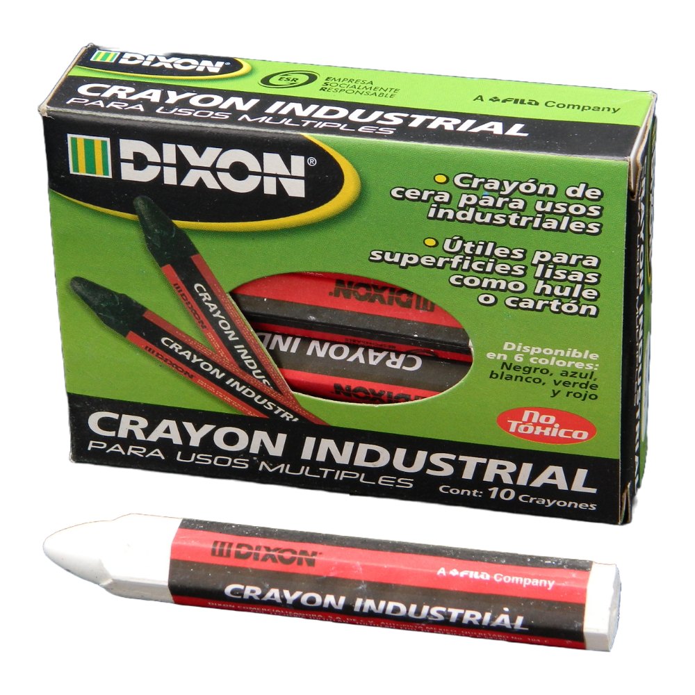 Crayon Industrial Blanco C/ 10 pzs Dixon