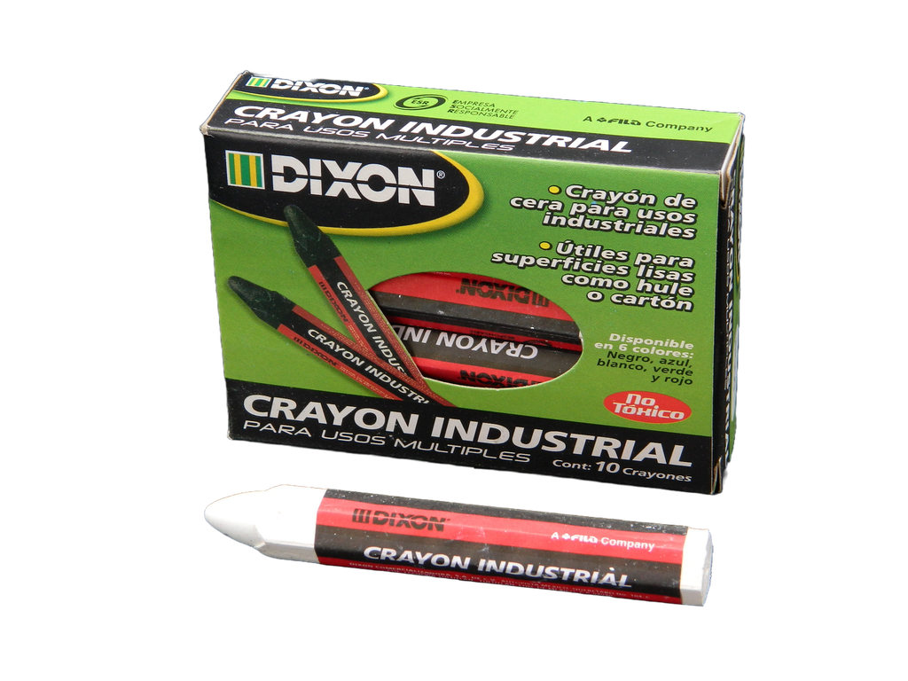 Crayon Industrial Blanco C/ 10 pzs Dixon