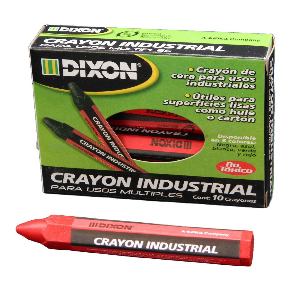 Crayon Industrial Rojo C/ 10 pzs Dixon