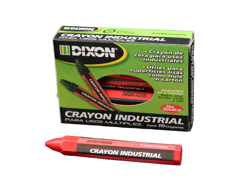 Crayon Industrial Rojo C/ 10 pzs Dixon