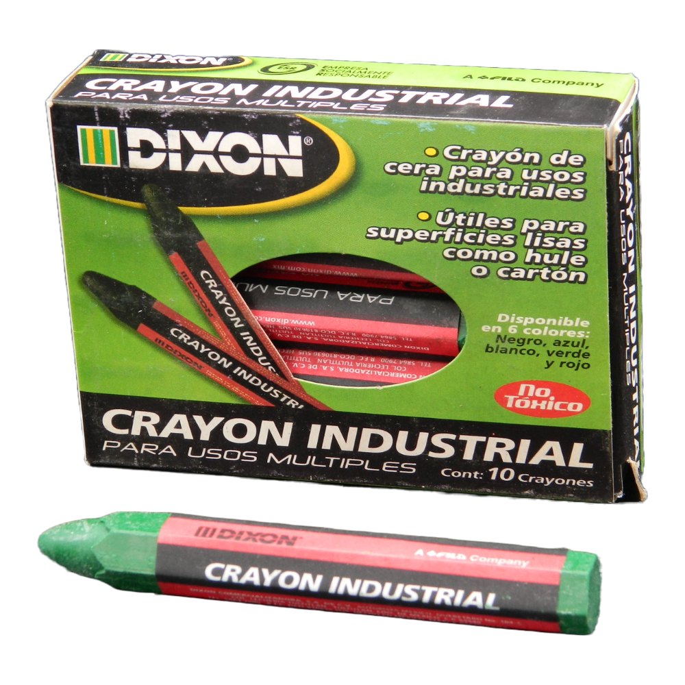 Crayon Industrial Verde C/ 10 pzs Dixon
