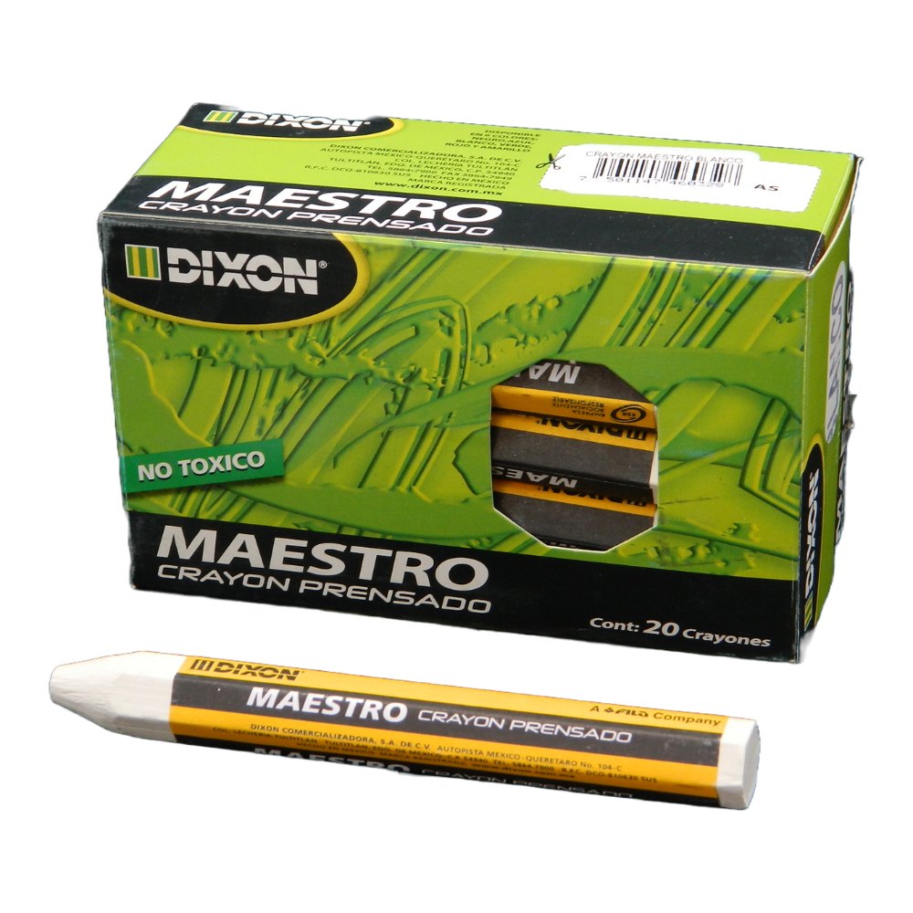Crayon Maestro Blanco C/ 20 pzs Dixon