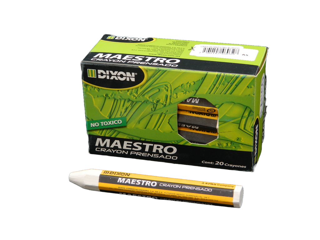 Crayon Maestro Blanco C/ 20 pzs Dixon