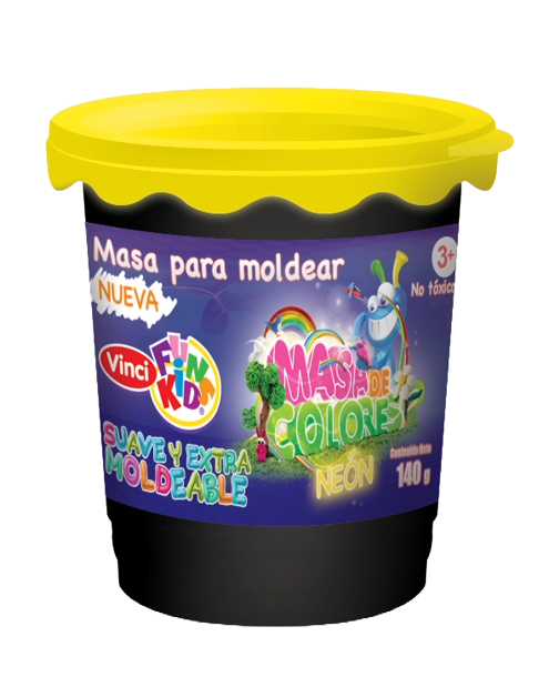 Masa Vinci 140 grs Amarillo Neon C/ 4 pzs Dixon