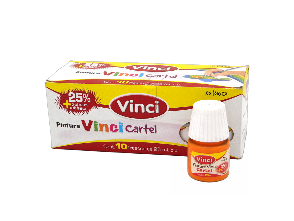 Pintura Cartel Vinci 51 Amarillo Medio 25 ml C/ 10 pzs Dixon
