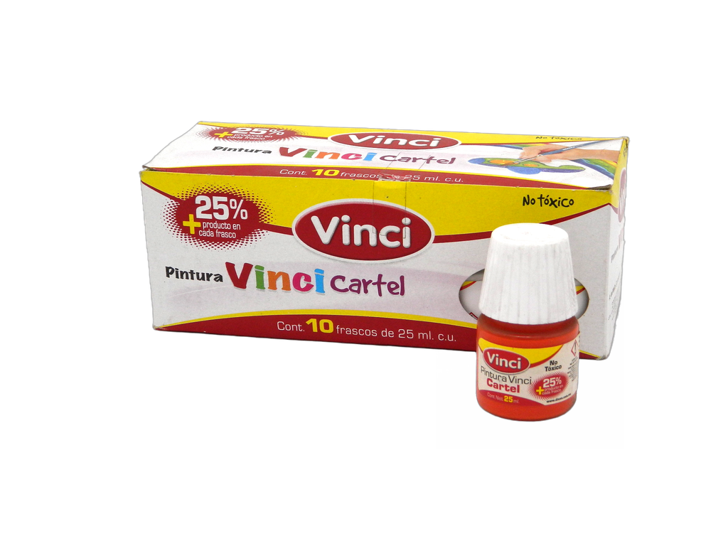 Pintura Cartel Vinci 54 Bermellon 25 ml C/ 10 pzs Dixon