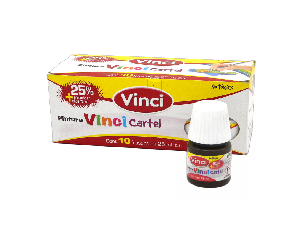 Pintura Cartel Vinci 57 Café 25 ml C/ 10 pzs Dixon