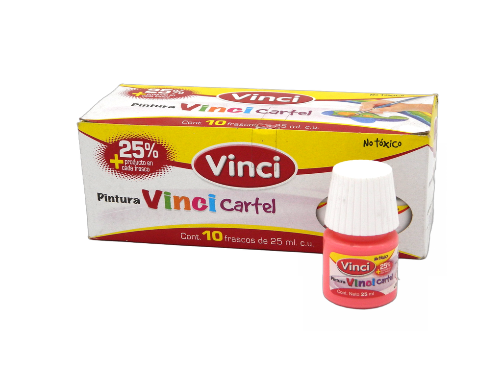 Pintura Cartel Vinci 59 Rosa Mexicano 25 ml C/ 10 pzs Dixon