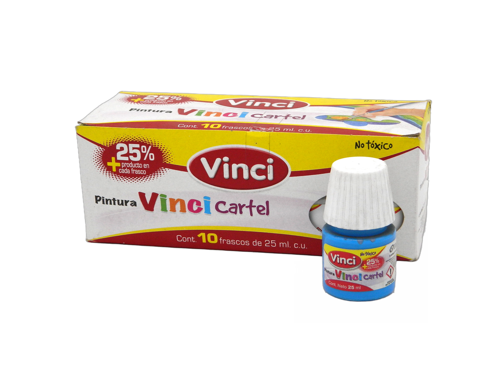 Pintura Cartel Vinci 84 Azul Pastel 25 ml C/ 10 pzs Dixon