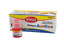 Pintura Acrilica Vinci 092 Rojo 25 ml C/ 10 pzs Dixon