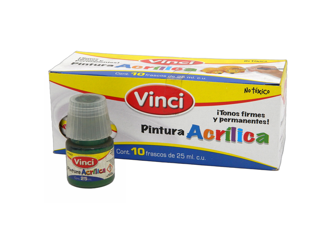Pintura Acrilica Vinci 114 Verde Nilo 25 ml C/ 10 pzs Dixon