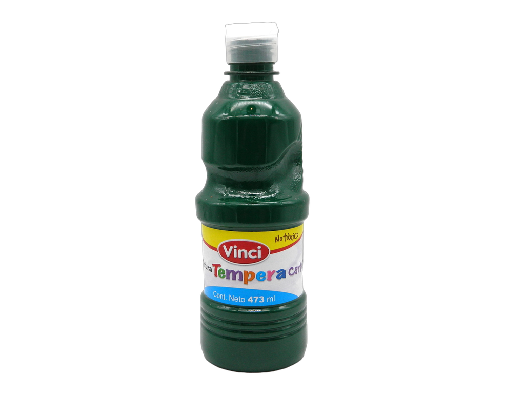Pintura Tempera Vinci 473 ml Verde Esmeralda C/ 4 pzs Dixon