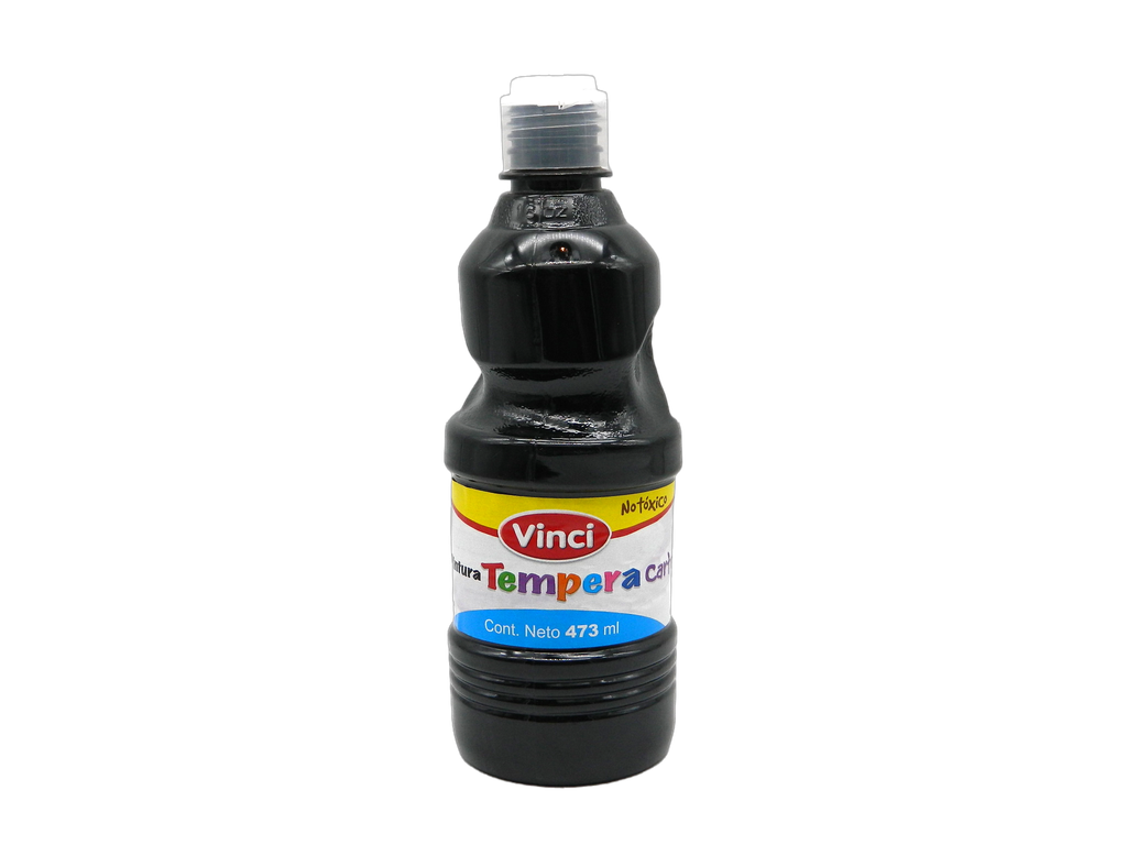 Pintura Tempera Vinci 473 ml Negro Bujia C/ 4 pzs Dixon