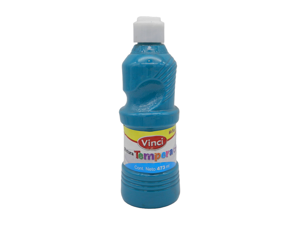 Pintura Tempera Vinci 473 ml Azul Turquesa C/ 4 pzs Dixon