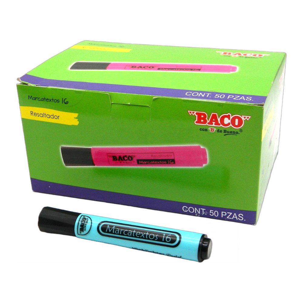 Marcatexto 16 Azul C/ 50 pzs Baco