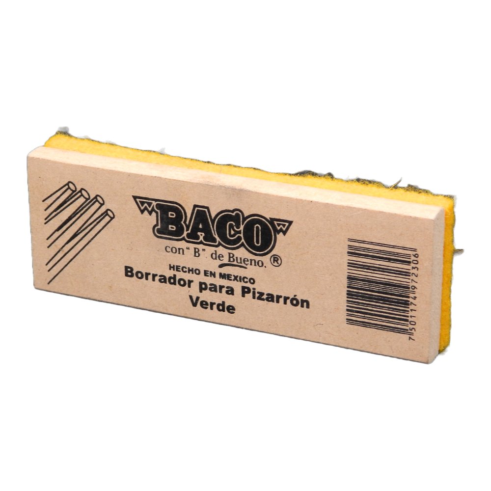 Borrador P/ Pizarron Madera Baco