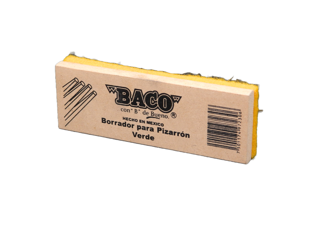 Borrador P/ Pizarron Madera Baco