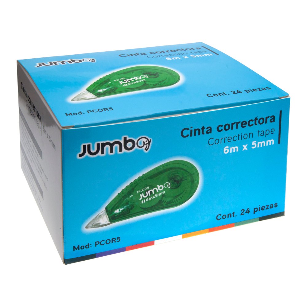 Cinta Correctora 6 mts C/ 12 pzs Jumbo
