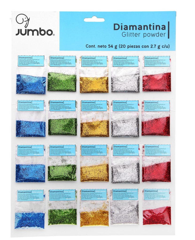 Diamantina Bolsas 2.7 grs C/ 20 pzs Jumbo