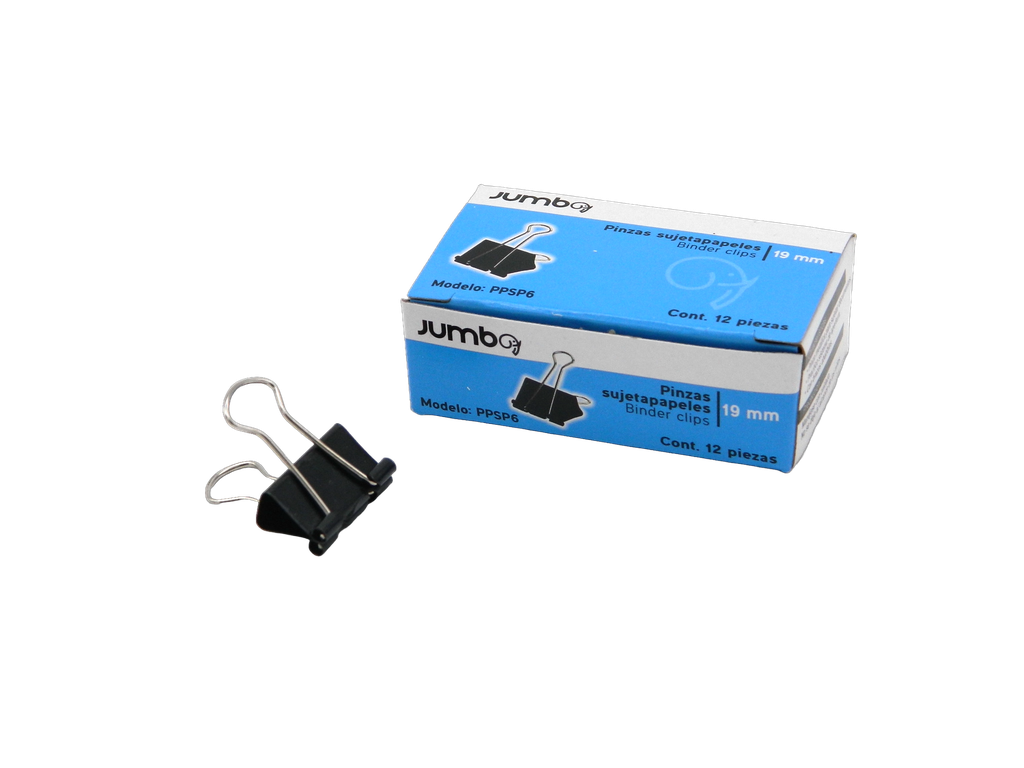 Binder Clip 19 mm 3/4" C/ 12 pzs Jumbo