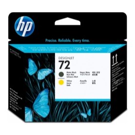 Cartucho HP 72 Negro Mate y Amarillo