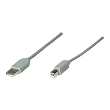 Cable Usb A a Usb B 3 mts Gris Manhattan